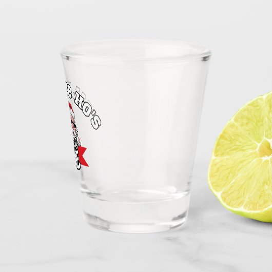 Grappige Sinterklaas Ho Ho Ho Vuile grap Kerstmis Shot Glas (Rechts)