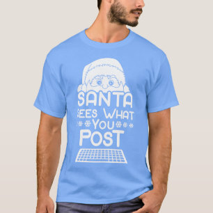Grappige Sinterklaas Kerstmis Social Media Tiktok T-shirt
