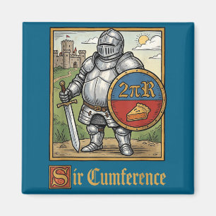 Grappige Sir Cumference Middeleeuwse Ridder Ontwer Magneet