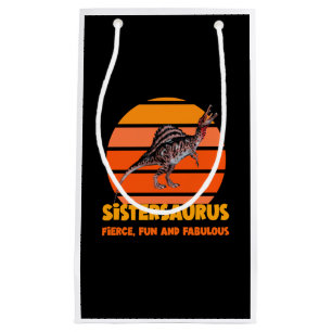Grappige Sistersaurus Dino Zus Humor Ontwerp Klein Cadeauzakje
