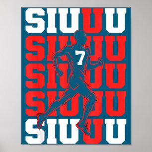 Grappige Siuuuu Fan Voetbal Liefhebbers Voetbal s Poster