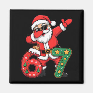 Grappige Six Seven 6 7 Meme Kerstman Dab Kerstmis Magneet
