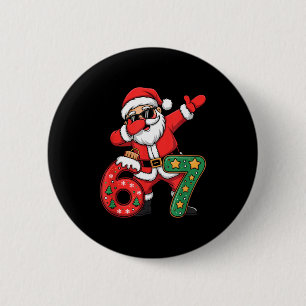 Grappige Six Seven 6 7 Meme Kerstman Dab Kerstmis  Ronde Button 5,7 Cm