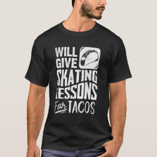 Grappige Skateboard En Taco Grafische Vrouwen En M T-shirt
