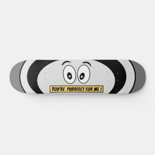 Grappige Skateboard, Grijs, Perfect, Cartoon, Humo Skateboard