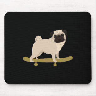 Grappige Skateboardende Hond Puppy Co. Mannen Vrou Muismat