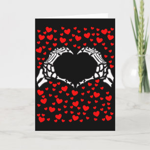 Grappige skelet hand hart liefde Valentijnsdag cad Kaart