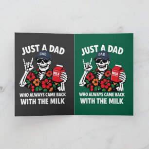 Grappige Skelet Papa Kwam Terug Met De Melk Vader Kaart