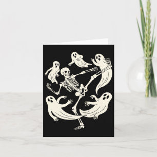 Grappige Skeleton Karate Lovers Spooky Halloween M Kaart
