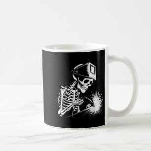 Grappige Skeleton Welding Lovers Spooky Halloween Koffiemok