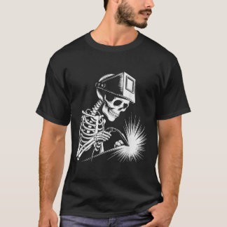 Grappige Skeleton Welding Lovers Spooky Halloween  T-shirt