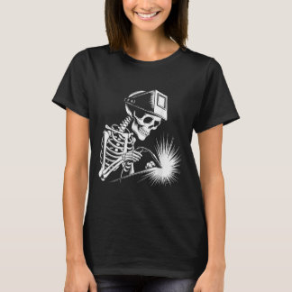 Grappige Skeleton Welding Lovers Spooky Halloween  T-shirt
