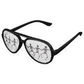 GRAPPIGE SKELETTEN DANSEN, SKELET AVIATOR ZONNEBRIL (Gekanteld)