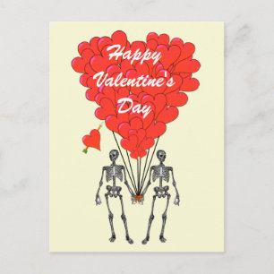 Grappige skeletten romantisch Valentijns Feestdagenkaart