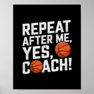 Grappige Sketll Coach T-shirts Heren Herhaal Na Mi Poster