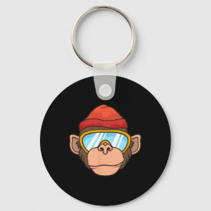 Grappige Ski Aap Bril Gorilla Skiën Berg G Sleutelhanger
