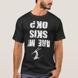 Grappige Ski T-shirt Versleten Skiën Wintersport S