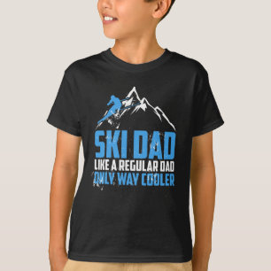 Grappige Ski Vader - Skiloper Skiiing Voor Mannen  T-shirt