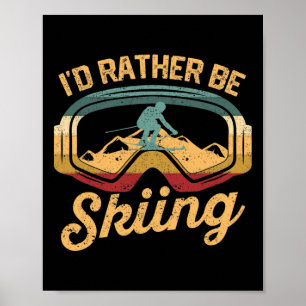 Grappige Ski Wintersportliefhebber Skiloper Ik Gin Poster