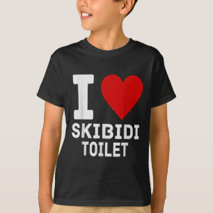 Grappige Skibidi meme Ik hou van Skibidi Toilet vo T-shirt