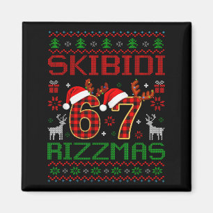 Grappige Skibidi Rizzmas Meme Lelijke Kerstsfeer X Magneet