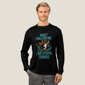 Grappige Skiende Pinguïn Berg Leven T-shirt