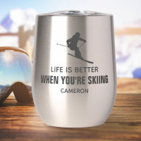 Grappige skiër cadeau, gepersonaliseerde skioffert