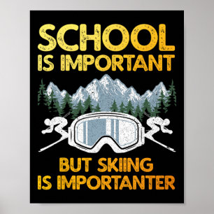 Grappige Skikunst Voor Jongens Meisjes Kinderen Sk Poster