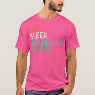 Grappige Skydiver Eet Slaap Sky Diving T-shirt