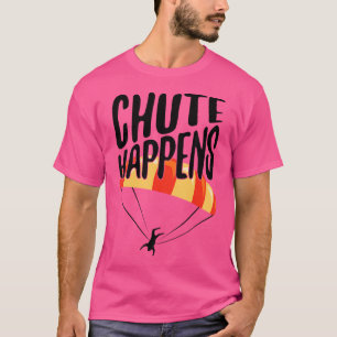 Grappige Skydiver-parachute gebeurt skydiven T-shirt