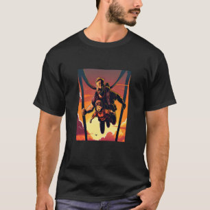 Grappige Skydiving Instructeur Zonsondergang Skydi T-shirt