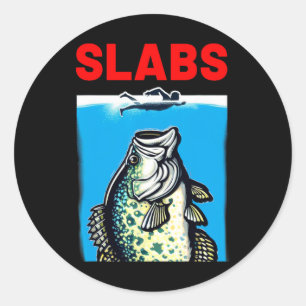 Grappige Slab Beroemde Shark Film Parodie Slabs Cr Ronde Sticker