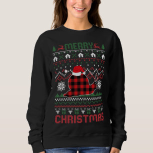 Grappige slak lelijke kerst rode plaid lampjes tru trui