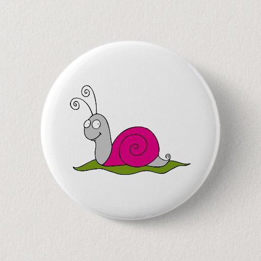 grappige slak ronde button 5,7 cm (Voorkant)