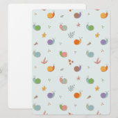 Grappige slakken feestdagenkaart (Voorkant / Achterkant)