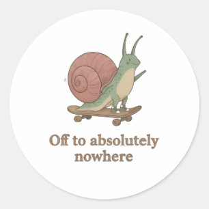 Grappige Slakkensticker – Mooie Esthetische Dierst Ronde Sticker