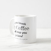 Grappige slap quote koffie mok (Voorkant links)