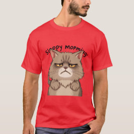 Grappige Slaperige Ochtend Grijze Kat Moe  ✨🐾🥱 T-shirt