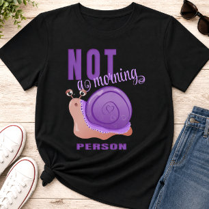 Grappige Slaperige Slak Met Paarse Hart Schelp T-shirt