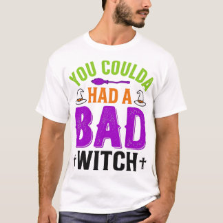 Grappige Slechte Heks Halloween Citaat Vector Desi T-shirt