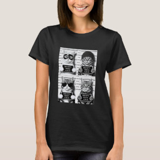 Grappige Slechte Katten Opstelling Shots 03 T-shirt