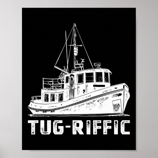 Grappige sleepboot sleepboot Pun Poster (Voorkant)