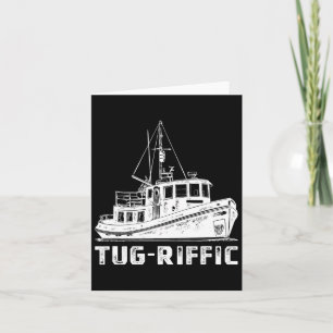 Grappige sleepboot sleepboot sleepboot varen pun kaart
