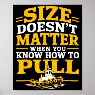 Grappige sleepbootkapitein havenbootoperator  poster