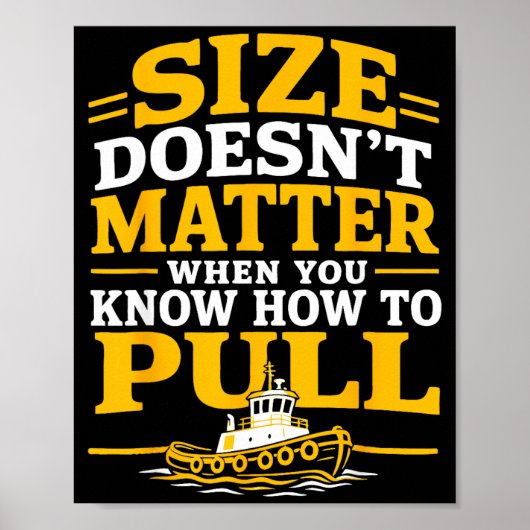 Grappige sleepbootkapitein havenbootoperator poster (Voorkant)