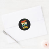 Grappige sleepbootkapitein havenbootoperator ronde sticker (Envelop)