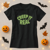 Grappige Slijm Halloween Spooky Tekst; Creep It Re