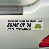Grappige Slow Driver veiligheidsbumper Bumpersticker (Op auto)
