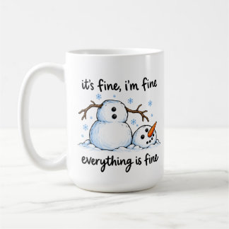 Grappige Smeltende Sneeuwman Winter Humor Koffiemok