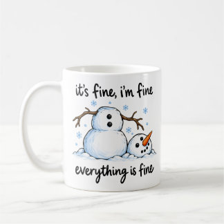 Grappige Smeltende Sneeuwman Winter Humor Koffiemok